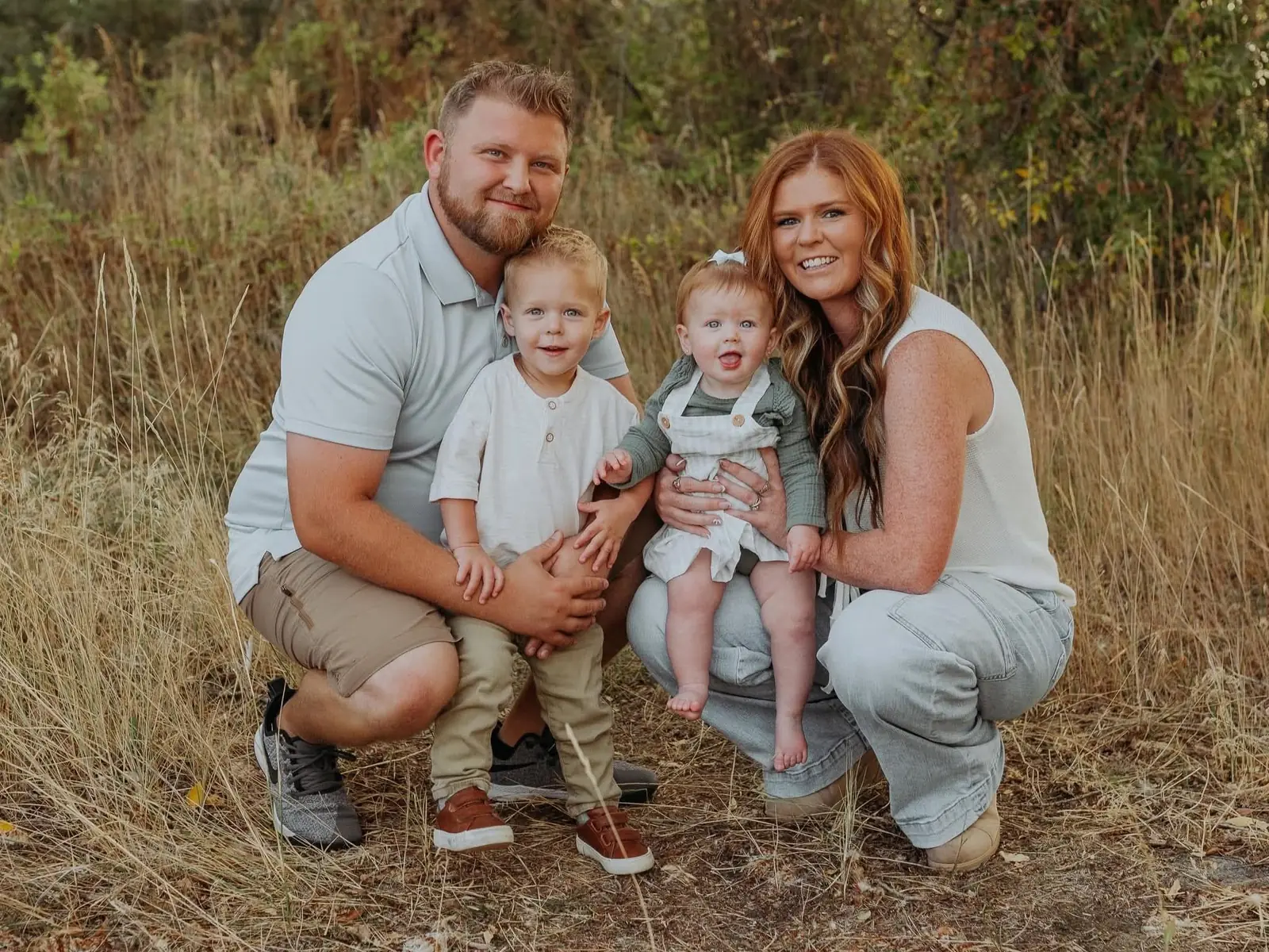 Treyton and Tatum Palmer with their two children